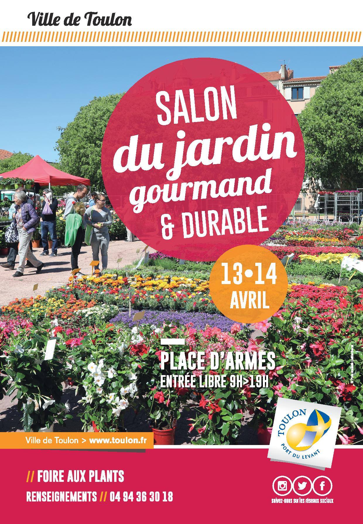 Salon du Jardin Gourmand et Durable à Toulon les 13 et 14 avril