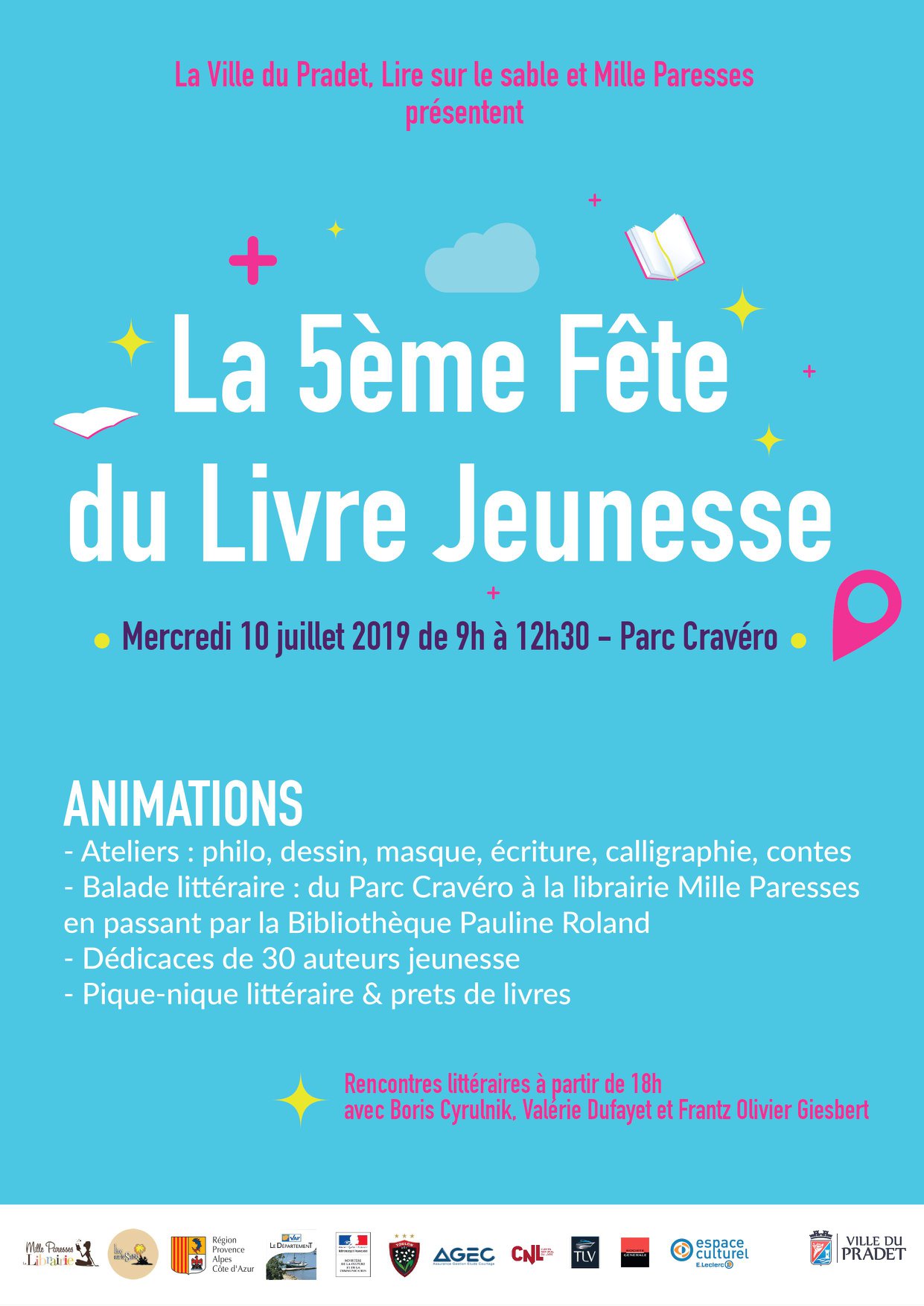 Fête du livre jeunesse au Pradet le 10 juillet