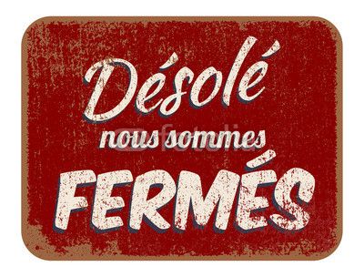 Fermeture pour congés