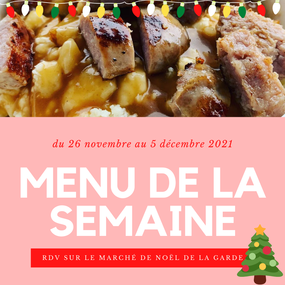 Menu de la semaine du 26 novembre au 5 décembre 2021